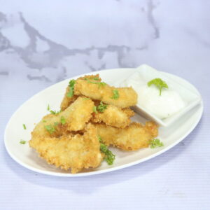 Fish Fillet with Mayo Garlic Dip
